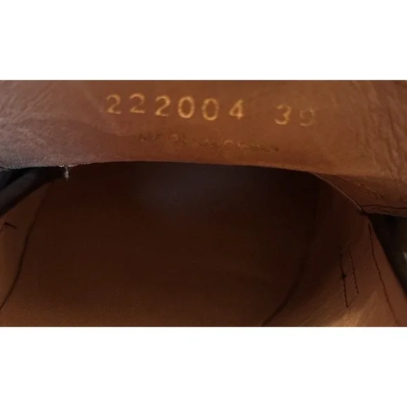 Anthropologie All Black Croc Kitty Loafers Chunky Heel Women's Size 39 US 8.5/9 - Picture 3 of 11